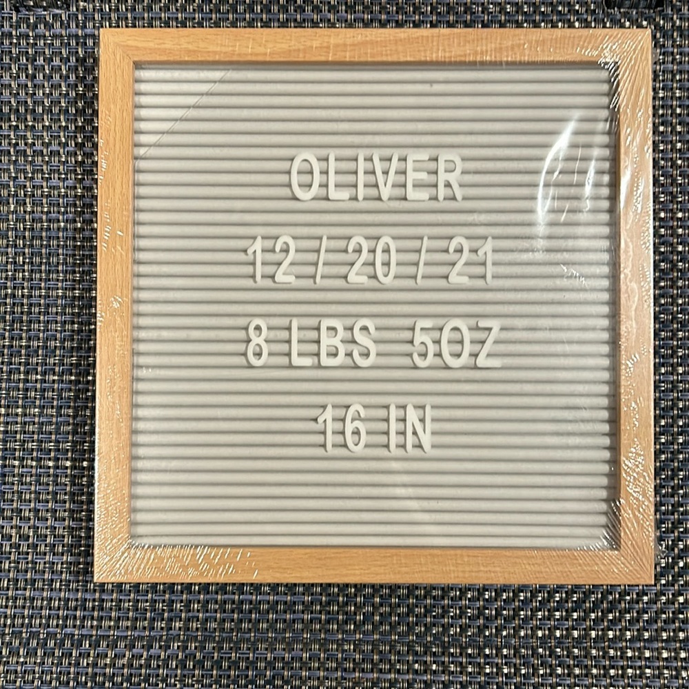 Brand new newborn annoucement board